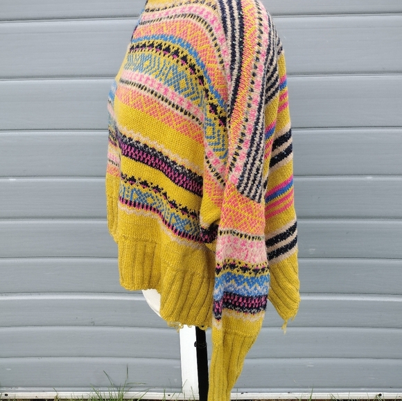 Free People "All the Pattern" Mock Neck Pullover Small - Picture 2 of 10